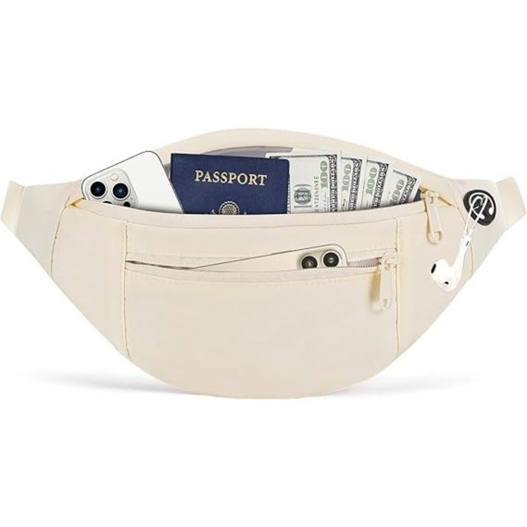 Large Crossbody Fanny Pack With 4-Zipper