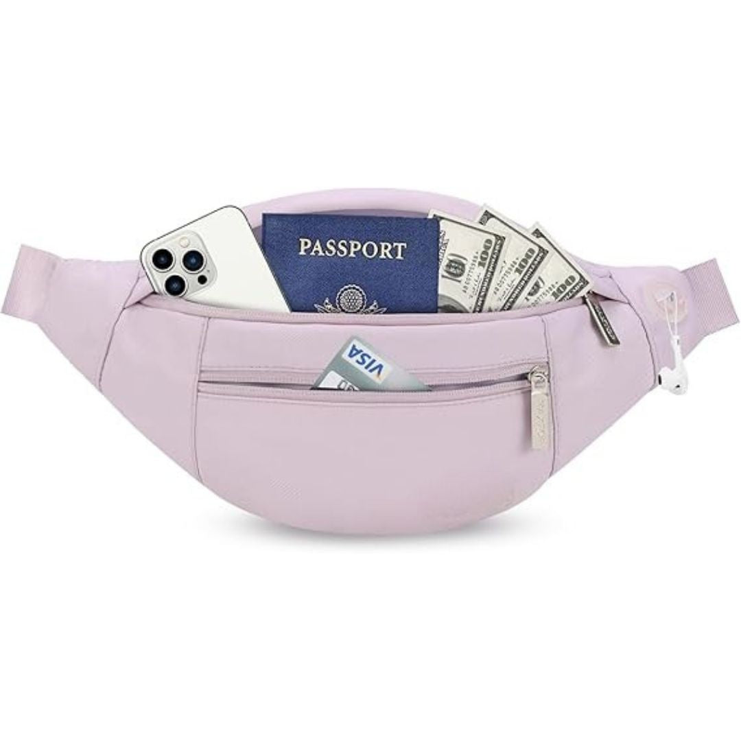 Large Crossbody Fanny Pack With 4-Zipper