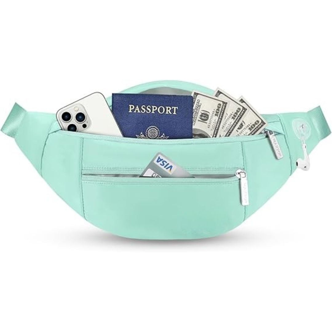 Large Crossbody Fanny Pack With 4-Zipper