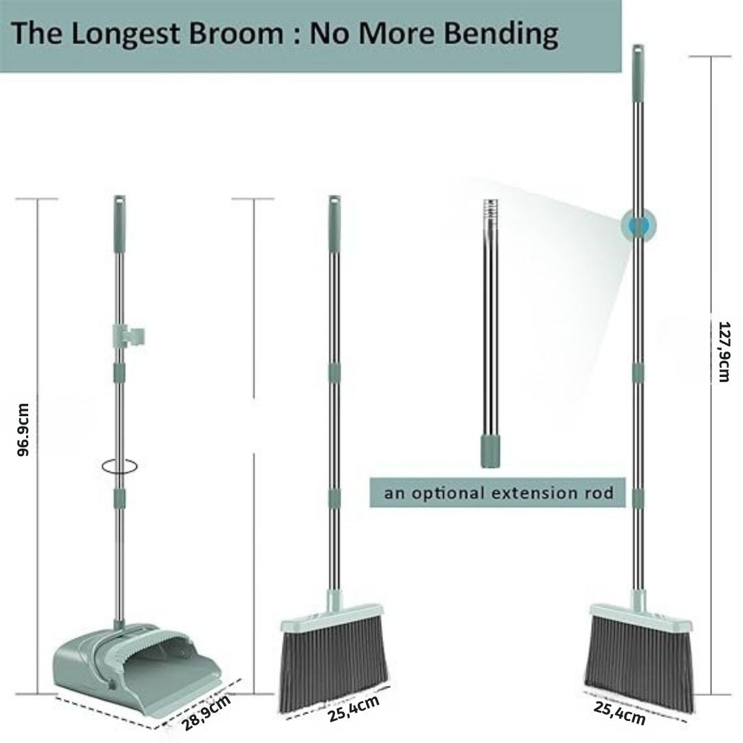 Upgrade Broom and Dustpan Set