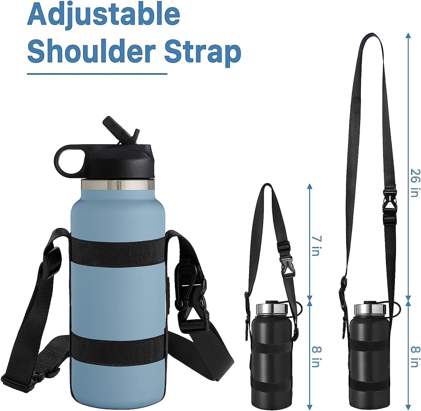 Carrier Strap, for 12/25/32/40/64 Oz Universal/Hydro Flask Water Bottles
